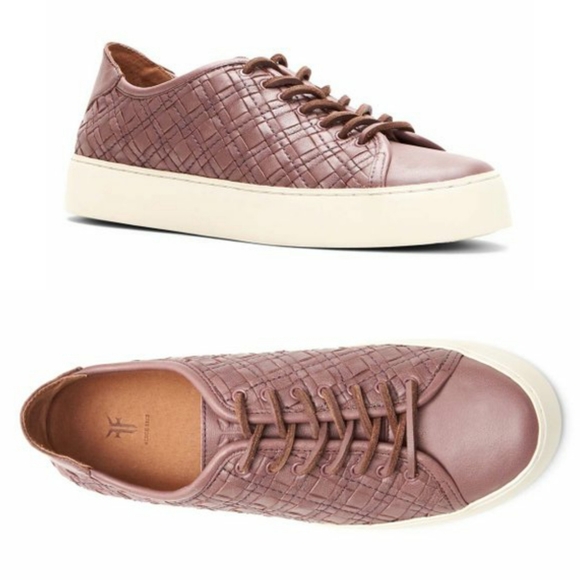 Frye Shoes - Frye lilac Lena woven Leather sneakers size 10M